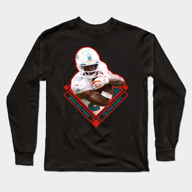 SALVON AHMED MIAMI DOLPHINS Long Sleeve T-Shirt by hackercyberattackactivity